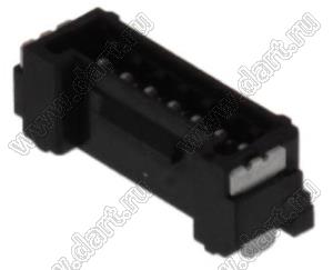 MOLEX Micro-Lock1.25™ 5055680771 вилка однорядная прямая для SMD монтажа, цвет черный; 7-конт.