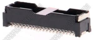 MOLEX Micro-Lock1.25™ 5054334291 вилка двухрядная прямая для SMD монтажа с пленкой каптон, цвет черный; 42-конт.