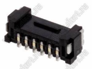 MOLEX Micro-Lock1.25™ 5055680671 вилка однорядная прямая для SMD монтажа, цвет черный; 6-конт.