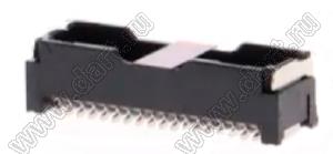 MOLEX Micro-Lock1.25™ 5054333651 вилка двухрядная прямая для SMD монтажа с пленкой каптон, цвет черный; 36-конт.