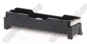MOLEX Micro-Lock1.25™ 5054334261 вилка двухрядная прямая для SMD монтажа, цвет черный; 42-конт.