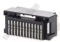 MOLEX Micro-Lock1.25™ 5054482491 вилка двухрядная угловая для SMD монтажа, цвет черный; 24-конт.
