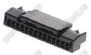 MOLEX Micro-Lock1.25™ 2045321401 корпус однорядной розетки на кабель, цвет черный; 14-конт.