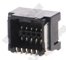 MOLEX Micro-Lock1.25™ 5054481031 вилка двухрядная угловая для SMD монтажа, цвет черный; 10-конт.