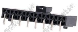 MOLEX Mega-Fit™ 2002411228 вилка однорядная угловая для выводного монтажа, цвет черный; 8-конт.