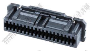 MOLEX Micro-Lock1.25™ 5054323801 корпус двухрядной розетки на кабель, цвет черный; 38-конт.