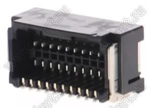 MOLEX Micro-Lock1.25™ 5054482071 вилка двухрядная угловая для SMD монтажа, цвет черный; 20-конт.