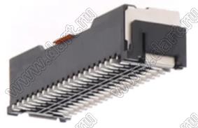 MOLEX Micro-Lock1.25™ 5054334051 вилка двухрядная прямая для SMD монтажа с пленкой каптон, цвет черный; 40-конт.