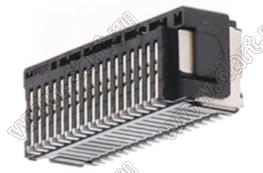 MOLEX Micro-Lock1.25™ 5054483451 вилка двухрядная угловая для SMD монтажа, цвет черный; 34-конт.