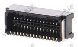 MOLEX Micro-Lock1.25™ 5054483091 вилка двухрядная угловая для SMD монтажа, цвет черный; 30-конт.