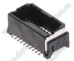 MOLEX Micro-Lock1.25™ 5054332021 вилка двухрядная прямая для SMD монтажа, цвет черный; 20-конт.