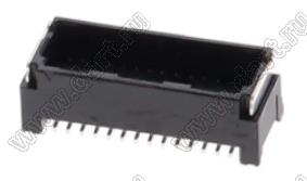 MOLEX Micro-Lock1.25™ 5054332871 вилка двухрядная прямая для SMD монтажа, цвет черный; 28-конт.