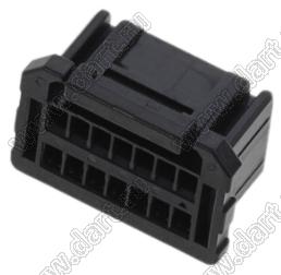MOLEX Micro-Lock1.25™ 5054321401 корпус двухрядной розетки на кабель, цвет черный; 14-конт.