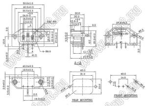 R-30190(B00) разъем IEC 60320 (C14) сетевого питания; 15 A / 10 A; 250 B