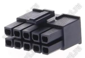MOLEX Mega-Fit™ 1700010110 корпус двухрядной розетки на кабель, цвет черный; 10-конт.