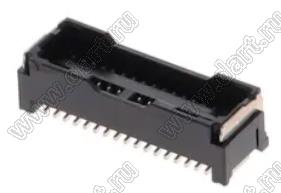 MOLEX Micro-Lock1.25™ 5054333471 вилка двухрядная прямая для SMD монтажа, цвет черный; 34-конт.