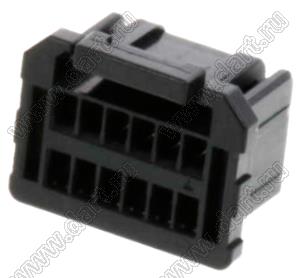 MOLEX Micro-Lock1.25™ 5054321201 корпус двухрядной розетки на кабель, цвет черный; 12-конт.