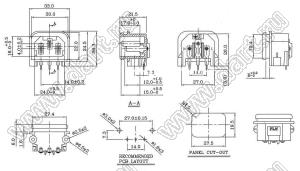 R-30190(63) разъем IEC 60320 (C14) сетевого питания; 15 A / 10 A; 250 B