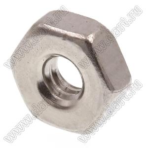 Machine Screw Hex Nuts, #4-40 гайка с дюймовой резьбой; #4-40 ; сталь нержавеющая