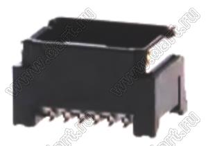 MOLEX Micro-Lock1.25™ 5054331241 вилка двухрядная прямая для SMD монтажа, цвет черный; 12-конт.