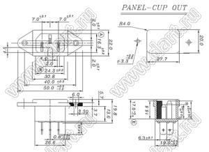 JR-101H(S.Q) разъем IEC 60320 (C16) сетевого питания; 10 A / 15 A; 250 B