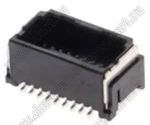 MOLEX Micro-Lock1.25™ 5054481851 вилка двухрядная угловая для SMD монтажа, цвет черный; 18-конт.