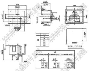 R-305SN1(00) разъем IEC 60320 (C20) сетевого питания; 20 A / 16 A; 250 B