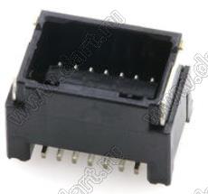 MOLEX Micro-Lock1.25™ 5054331471 вилка двухрядная прямая для SMD монтажа, цвет черный; 14-конт.