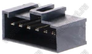 MOLEX L1NK3.96™ 2074790006 вилка однорядная прямая для выводного монтажа полностью закрытая, цвет черный; 6-конт.