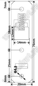 DRG-05 (PAIR) защелка на DIN-рельс (комплект 2 штуки + крепеж)