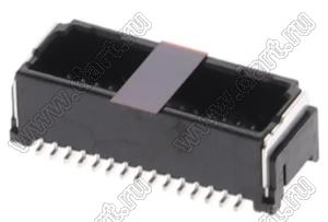 MOLEX Micro-Lock1.25™ 5054333091 вилка двухрядная прямая для SMD монтажа с пленкой каптон, цвет черный; 30-конт.