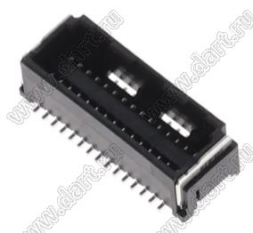 MOLEX Micro-Lock1.25™ 5054333071 вилка двухрядная прямая для SMD монтажа, цвет черный; 30-конт.