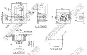 R-30790(B07) разъем IEC 60320 (C6) сетевого питания; 250 B; 2,5 A