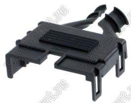 MOLEX Mega-Fit™ 2001220112 задняя стенка корпуса двухрядной розетки на кабель, цвет черный; 12-конт.