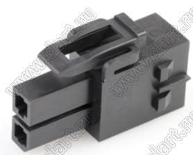 MOLEX Mega-Fit™ 1716920202 корпус двухрядной розетки на кабель, цвет черный; 2-конт.