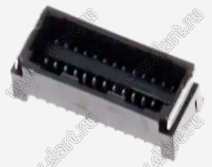 MOLEX Micro-Lock1.25™ 5054332661 вилка двухрядная прямая для SMD монтажа, цвет черный; 26-конт.