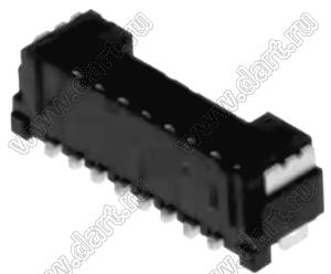 MOLEX Micro-Lock1.25™ 5055680871 вилка однорядная прямая для SMD монтажа, цвет черный; 8-конт.