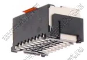 MOLEX Micro-Lock1.25™ 5054331681 вилка двухрядная прямая для SMD монтажа с монтажной крышкой, цвет черный; 16-конт.