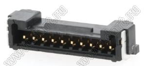 MOLEX Micro-Lock1.25™ 5055671051 вилка однорядная угловая для SMD монтажа, цвет черный; 10-конт.