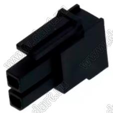 MOLEX Mega-Fit™ 1700010102 корпус двухрядной розетки на кабель, цвет черный; 2-конт.