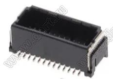 MOLEX Micro-Lock1.25™ 5054332671 вилка двухрядная прямая для SMD монтажа, цвет черный; 26-конт.