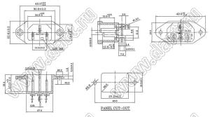 R-301(B07) разъем IEC 60320 (C14) сетевого питания; 15 A / 10 A; 250 B