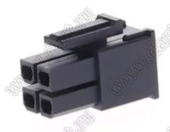 MOLEX Mega-Fit™ 1700010104 корпус двухрядной розетки на кабель, цвет черный; 4-конт.