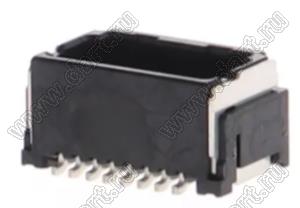 MOLEX Micro-Lock1.25™ 5054331631 вилка двухрядная прямая для SMD монтажа с пленкой каптон, цвет черный; 16-конт.