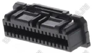 MOLEX Micro-Lock1.25™ 5054323401 корпус двухрядной розетки на кабель, цвет черный; 34-конт.