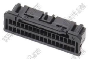 MOLEX Micro-Lock1.25™ 5054333421 вилка двухрядная прямая для SMD монтажа, цвет черный; 34-конт.