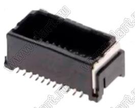 MOLEX Micro-Lock1.25™ 5054332271 вилка двухрядная прямая для SMD монтажа, цвет черный; 22-конт.
