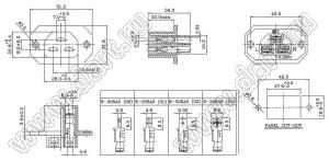 R-306A2(00) разъем IEC 60320 (C19) сетевого питания; 20 A / 16 A; 250 B