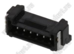 MOLEX Micro-Lock1.25™ 5055670681 вилка однорядная угловая для SMD монтажа, цвет черный; 6-конт.