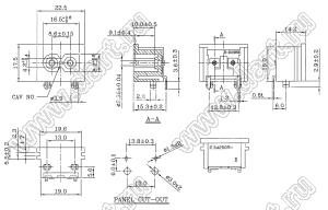 R-201SN90(B31) разъем IEC 60320 (C8) сетевого питания; 250 B; 2,5 A